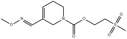 1(2H)-Pyridinecarboxylic acid, 3,6-dihydro-5-((methoxyimino)methyl)-,  2-(methylsulfonyl)ethyl ester, (E)- Structure
