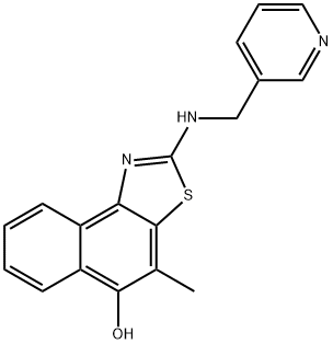 Naphtho[1,2-d]thiazol-5-ol,  4-methyl-2-[(3-pyridinylmethyl)amino]- 구조식 이미지