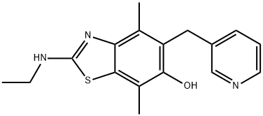 6-Benzothiazolol,  2-(ethylamino)-4,7-dimethyl-5-(3-pyridinylmethyl)- 구조식 이미지