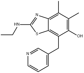 6-Benzothiazolol,  2-(ethylamino)-4,5-dimethyl-7-(3-pyridinylmethyl)- Structure