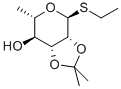 Ethyl 2,3-O-isopropylidene-1-thio-a-L-rhamnopyranoside Structure