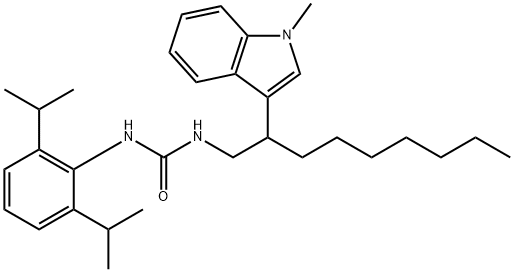 3-(2,6-dipropan-2-ylphenyl)-1-[2-(1-methylindol-3-yl)nonyl]urea 구조식 이미지