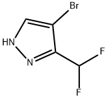 4-broMo-5-(difluoroMethyl)-1H-pyrazole 구조식 이미지