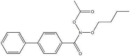 N-(아세틸옥시)-N-부톡시-(1,1'-비페닐)-4-카르복스아미드 구조식 이미지