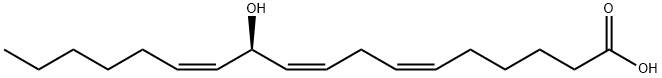 11-hydroxy-6,9,12-octadecatrienoic acid Structure