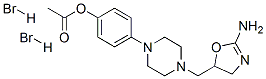 [4-[4-[(2-amino-4,5-dihydro-1,3-oxazol-5-yl)methyl]piperazin-1-yl]phen yl] acetate dihydrobromide Structure