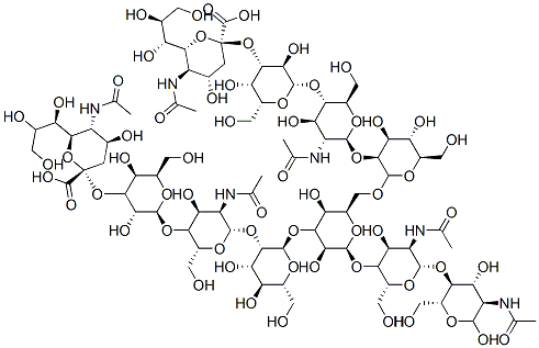 (2S,4S,5R,6R)-5-acetamido-2-[(2S,3R,4S,5S,6R)-2-[(2R,3S,4R,5R,6S)-5-acetamido-6-[(2R,3S,4S,5S,6R)-2-[(2R,3R,4S,5S,6S)-2-[[(2S,3S,4S,5S,6R)-3-[(2S,3R,4R,5S,6R)-3-acetamido-5-[(2S,3R,4S,5S,6R)-4-[(2S,4S,5R,6R)-5-acetamido-2-carboxy-4-hydroxy-6-[(1R,2R)-1,2,3-trihydroxypropyl]oxan-2-yl]oxy-3,5-dihydroxy-6-(hydroxymethyl)oxan-2-yl]oxy-4-hydroxy-6-(hydroxymethyl)oxan-2-yl]oxy-4,5-dihydroxy-6-(hydroxymethyl)oxan-2-yl]oxymethyl]-6-[(2R,3S,4R,5R,6S)-5-acetamido-6-[(2R,3S,4R,5R)-5-acetamido-4,6-dihydroxy-2-(hydroxymethyl)oxan-3-yl]oxy-4-hydroxy-2-(hydroxymethyl)oxan-3-yl]oxy-3,5-dihydroxyoxan-4-yl]oxy-4,5-dihydroxy-6-(hydroxymethyl)oxan-3-yl]oxy-4-hydroxy-2-(hydroxymethyl)oxan-3-yl]oxy-3,5-dihydroxy-6-(hydroxymethyl)oxan-4-yl]oxy-4-hydroxy-6-[(1R,2R)-1,2,3-trihydroxypropyl]oxane-2-carboxylic acid 구조식 이미지