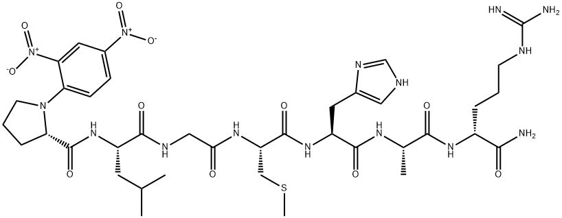 DNP-PRO-LEU-GLY-CYS(ME)-HIS-ALA-D-ARG-NH2 구조식 이미지