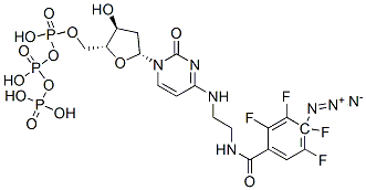 엑소-N-(2-(4-아지도테트라플루오로벤즈아미도)에틸)-데옥시시티딘-5'-트리포스페이트 구조식 이미지