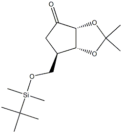 4H-Cyclopenta-1,3-dioxol-4-one, 6-[[[(1,1-dimethylethyl)dimethylsilyl]oxy]methyl]tetrahydro-2,2-dimethyl-, (3aR,6R,6aR)- Structure