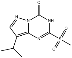 8-Isopropyl-2-(methylsulfonyl)pyrazolo[1,5-a][1,3,5]triazin-4-ol Structure