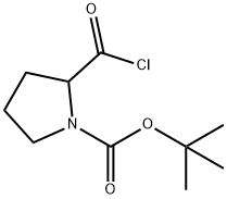 tert-Butyl 2-(carbonochloridoyl)-pyrrolidine-1-carboxylate 구조식 이미지