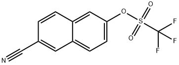 TRIFLUORO-METHANESULFONIC ACID 6-CYANO-NAPHTHALEN-2-YL ESTER Structure