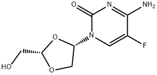 5-fluoro-1-(2-(hydroxymethyl)-1,3-dioxolan-4-yl)cytosine 구조식 이미지