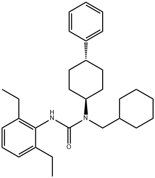 1-(cyclohexylmethyl)-3-(2,6-diethylphenyl)-1-(4-phenylcyclohexyl)urea Structure