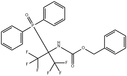 benzyl N-(2-diphenylphosphoryl-1,1,1,3,3,3-hexafluoro-propan-2-yl)carb amate Structure