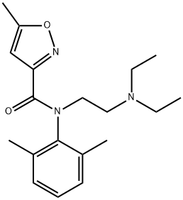 N-(2-디에틸아미노에틸)-N-(2,6-디메틸페닐)-5-메틸-옥사졸-3-카르복사미드 구조식 이미지