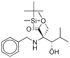threo-2-[[[(1,1-DiMethylethyl)diMethylsilyl]oxy]Methyl]-3-hydroxy-N-(phenylMethyl)-D-leucine Methyl Ester Structure