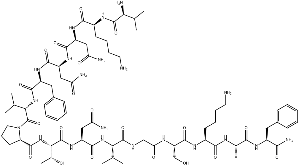 ALPHA-CGRP (23-37) (HUMAN) Structure