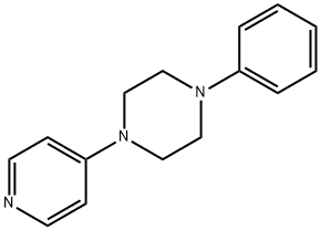 1-페닐-4-(4-피리디닐)피페라진 구조식 이미지