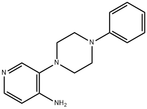 3-(4-페닐-1-피페라지닐)-4-피리딘아민 구조식 이미지