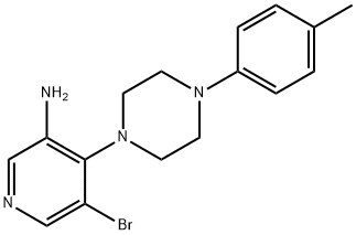 5-Bromo-4-[4-(4-methylphenyl)-1-piperazinyl]-3-pyridinamine 구조식 이미지