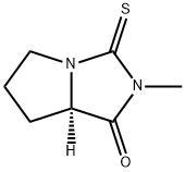 1H-Pyrrolo[1,2-c]imidazol-1-one,hexahydro-2-methyl-3-thioxo-,(7aR)-(9CI) Structure
