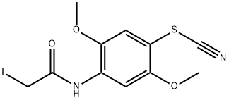 2,5-디메톡시-4-(2-요오도아세틸아미노)페닐티오시아네이트 구조식 이미지