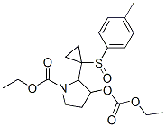 ethyl 3-(ethoxycarbonyloxy)-2-(1-(4-tolylsulfinyl)cyclopropyl)-1-pyrrolidinecarboxylate Structure