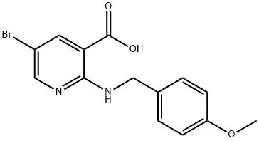 5-bromo-2-(4-methoxybenzylamino)nicotinic acid Structure