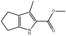 Cyclopenta[b]pyrrole-2-carboxylic acid, 1,4,5,6-tetrahydro-3-methyl-, methyl ester (9CI) Structure