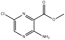 메틸3-아미노-6-클로로피라진-2-카르복실레이트 구조식 이미지