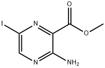 3-AMINO-6-IODOPYRAZINE-2-CARBOXYLIC ACID METHYL ESTER Structure