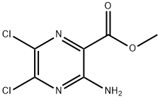 메틸3-아미노-5,6-디클로로-2-피라진카르복실레이트 구조식 이미지