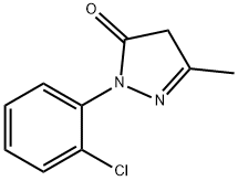 1-(2-Chlorophenyl)-3-methyl-2-pyrazolin-5-one 구조식 이미지