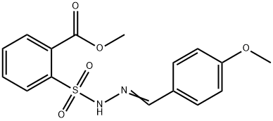 methyl 2-[[(4-methoxyphenyl)methylideneamino]sulfamoyl]benzoate Structure