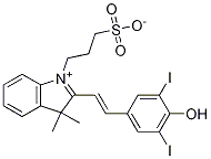 3H-IndoliuM, 2-[2-(4-hydroxy-3,5-diiodophenyl)ethenyl]-3,3-diMethyl-1-(3-sulfopropyl)-, inner salt 구조식 이미지