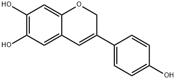 3-(4-HYDROXYPHENYL)-2H-1-BENZOPYRAN-6,7-DIOL 구조식 이미지