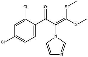 2-Propen-1-one,  1-(2,4-dichlorophenyl)-2-(1H-imidazol-1-yl)-3,3-bis(methylthio)- Structure