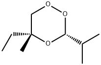 1,2,4-Trioxane,5-ethyl-5-methyl-3-(1-methylethyl)-,cis-(9CI) Structure