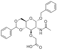 Benzyl2-acetamido-4,6-O-benzylidene-3-O-(carboxymethyl)-2-deoxy-a-D-glucopyranoside Structure