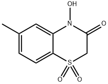 4-Hydroxy-6-methyl-2H-1,4-benzothiazin-3(4H)-one 1,1-dioxide Structure