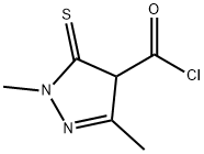 1H-Pyrazole-4-carbonylchloride,4,5-dihydro-1,3-dimethyl-5-thioxo-(9CI) Structure