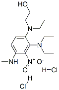 2-[2-diethylaminoethyl-(4-methylamino-3-nitro-phenyl)amino]ethanol dihydrochloride Structure