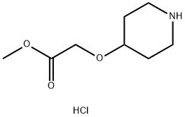 (PIPERIDIN-4-YLOXY)-ACETIC ACID METHYL ESTER HYDROCHLORIDE Structure