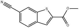 6-CYANO-BENZO[B]THIOPHENE-2-CARBOXYLIC ACID METHYL ESTER Structure