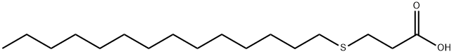 1-(카르복시에틸티오)테트라데칸 구조식 이미지