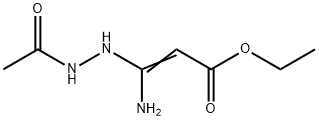 2-Propenoic  acid,  3-(2-acetylhydrazinyl)-3-amino-,  ethyl  ester Structure