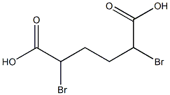(+)-2,5-Dibromohexanedioic acid Structure