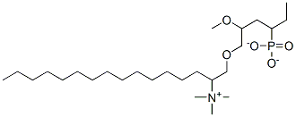 2'-(trimethylammonio)ethyl-4-(hexadecyloxy)-3-methoxybutane phosphonate Structure